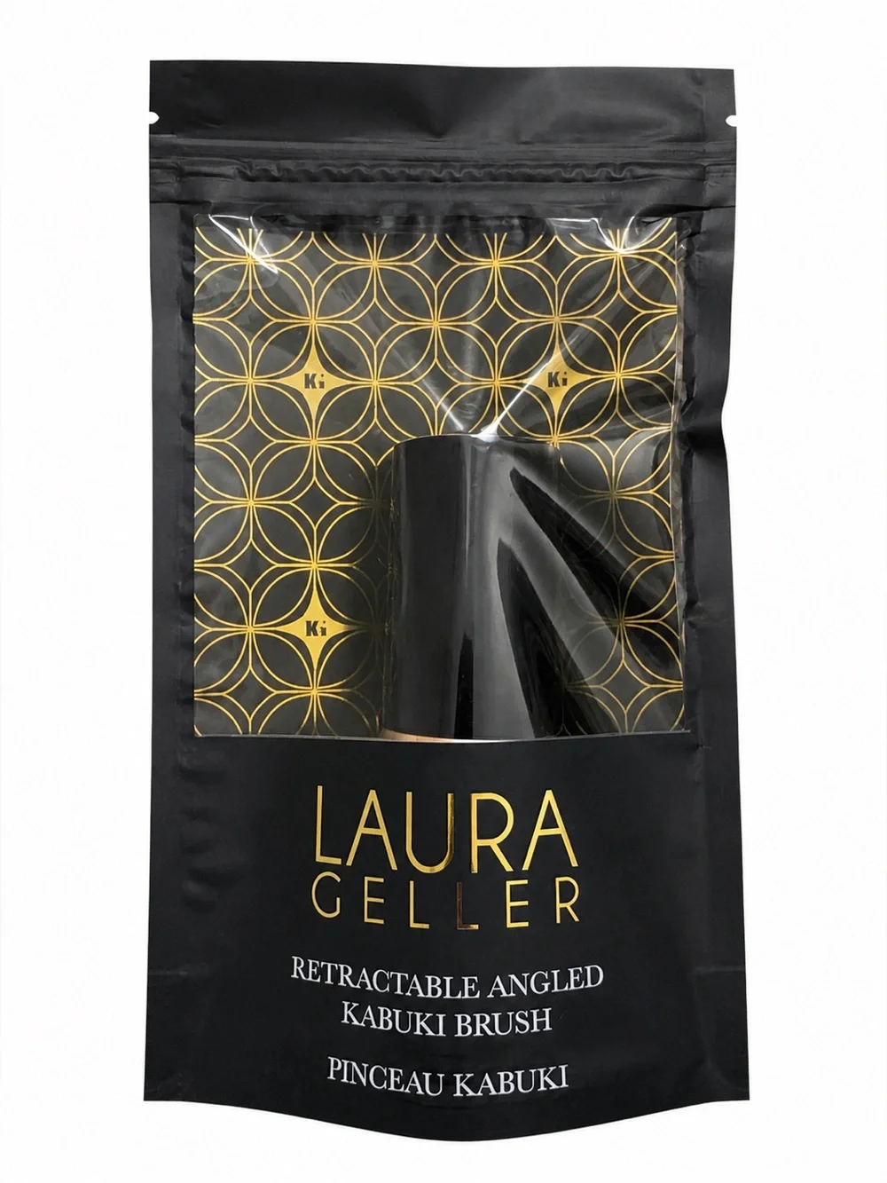 NWT Laura Geller Retractable Angled Kabuki Brush Sealed Travel Makeup Brush